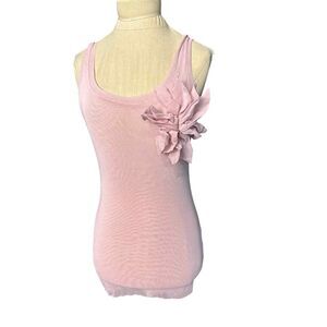 Northland Dusty Rose Pink Sleeveless tank Top with Flower Size Small